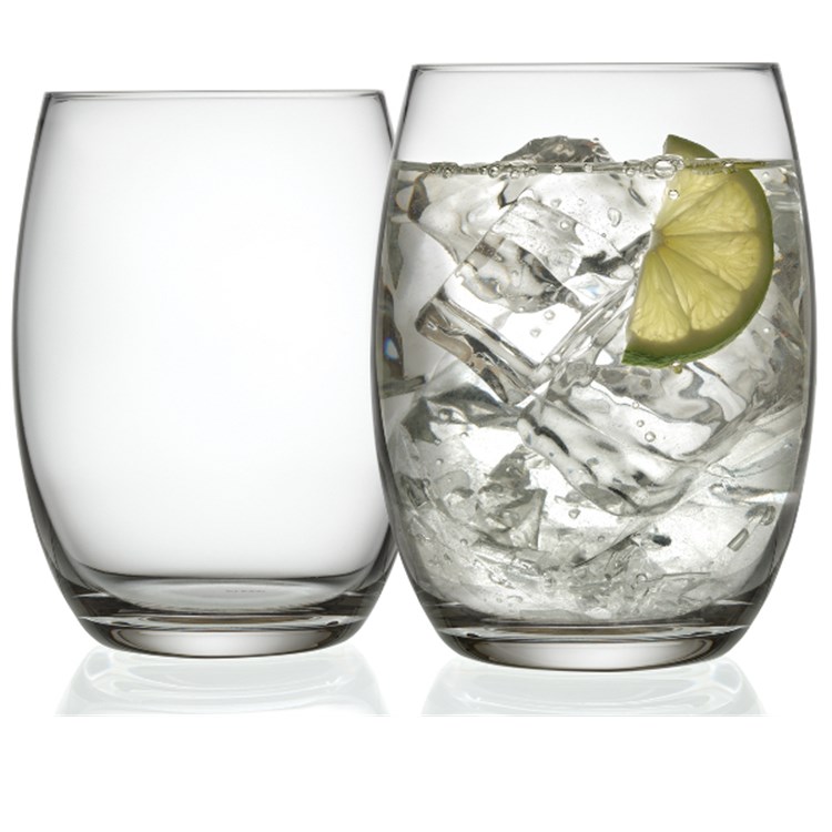 Set 2 Bicchieri Acqua In Vetro Cristallino