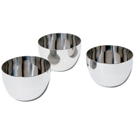 set 3 ciotoline inox fonduta alessi