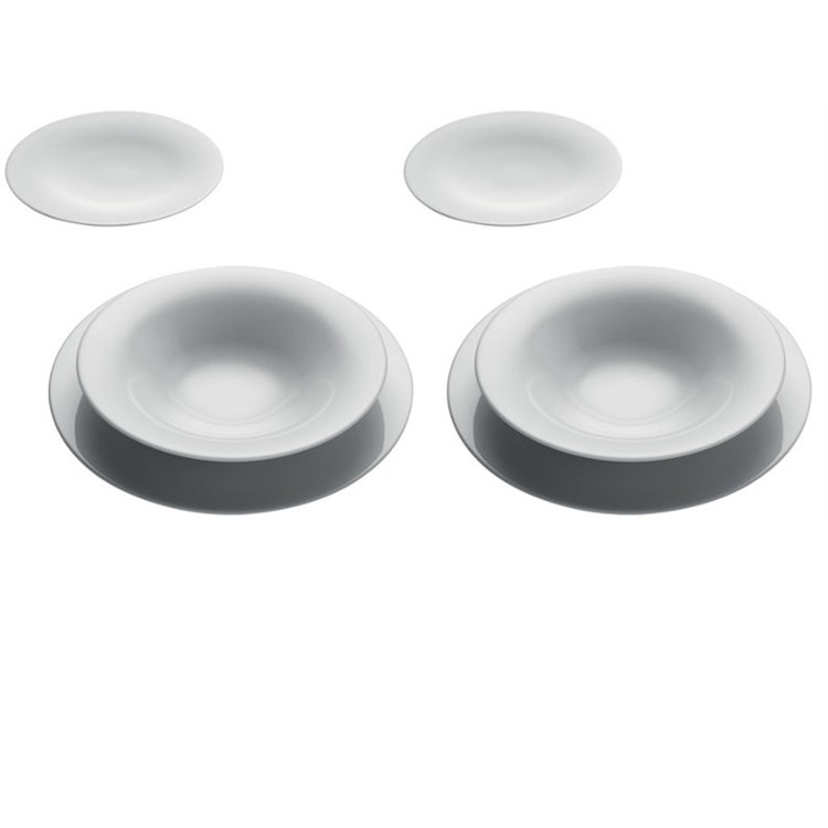 Set 6 Piatti Ku In Porcellana