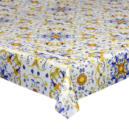 tovaglia antimacchia rettangolare in tessuto multicolor larghezza 150 cm x lunghezza 350 cm