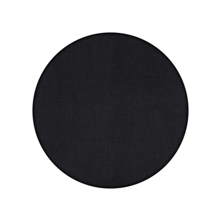 Tovaglietta Tonda Double Face Fabric Nero
