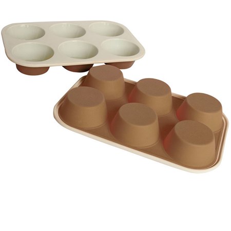 stampo 6 muffin antiaderente in silicone