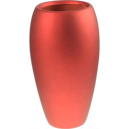vaso fiori rosso in ceramica