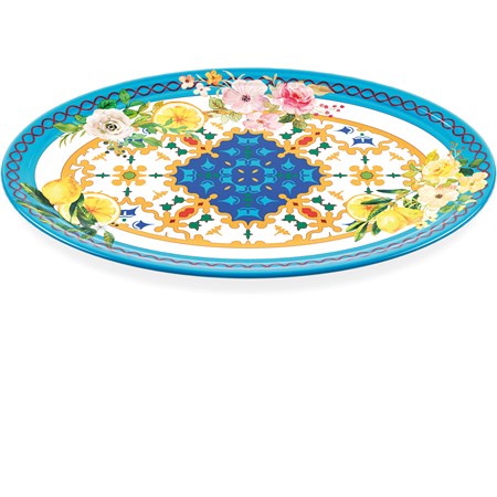 vassoio ovale grande flower e lemon