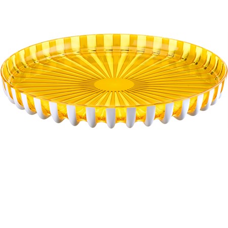 vassoio rotondo pin up giallo ambra