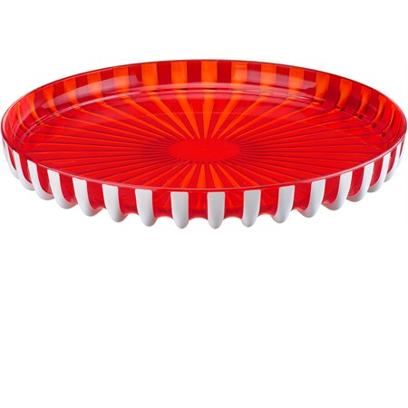vassoio rotondo pin up rosso corallo