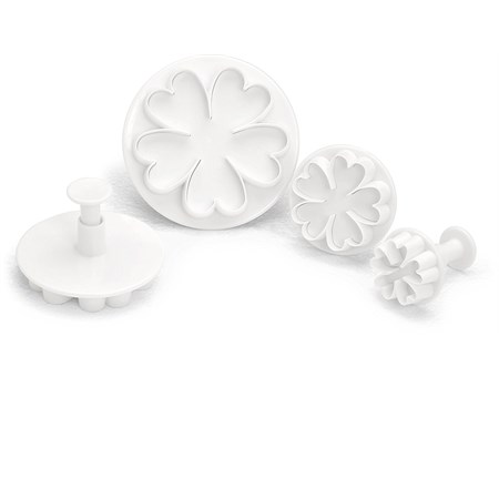 set 4 stampi tagliapasta a espulsione fiore