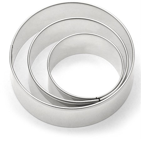 set 3 tagliabiscotti tondi