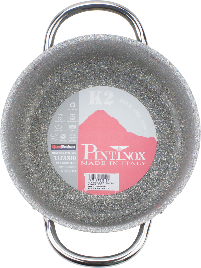 Vulcania Casseruola Da 20 Cm Con 2 Manici – Perfetta Per Stufati, Zuppe E Pietanze, Adatta A Tutti I Piani Cottura, Colore Scuro